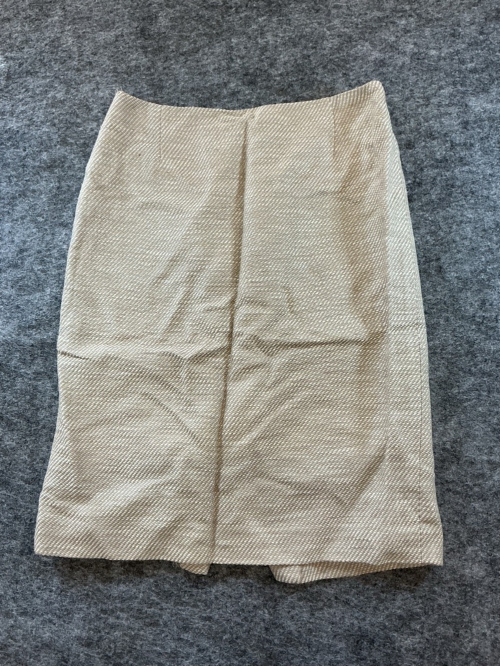Antonio Melanie Thatched Cream Tan Pencil Skirt CCC